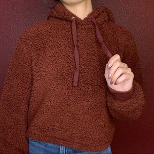 Maroon teddy hoodie